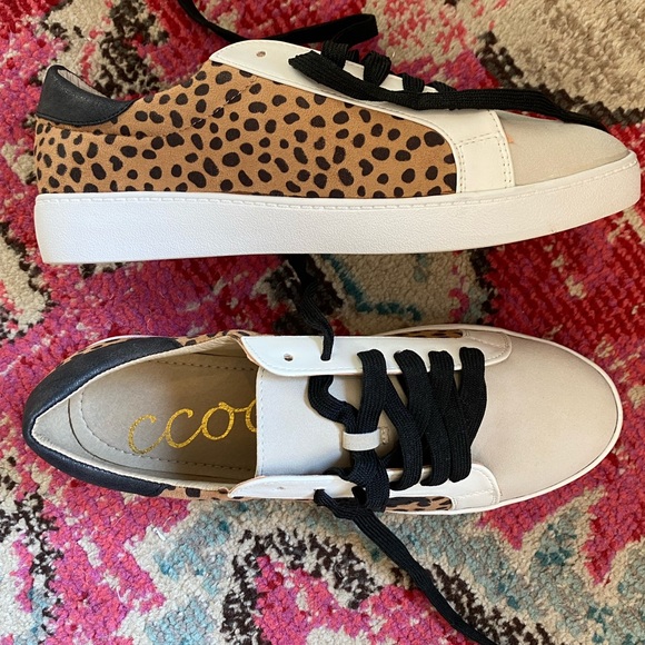 CCOCCI Shoes - Ccocci Faux Suede Leopard Print Sneakers